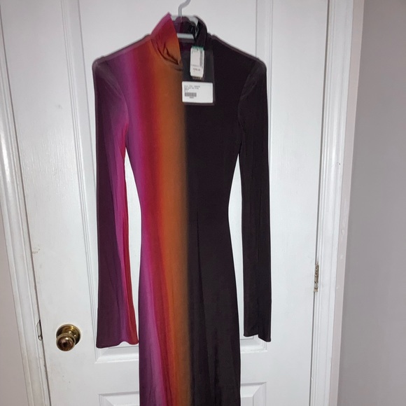 Red Bach High-necked multi-coloured Striped Jersey Midi Dress” by ELLERY. - Picture 2 of 6